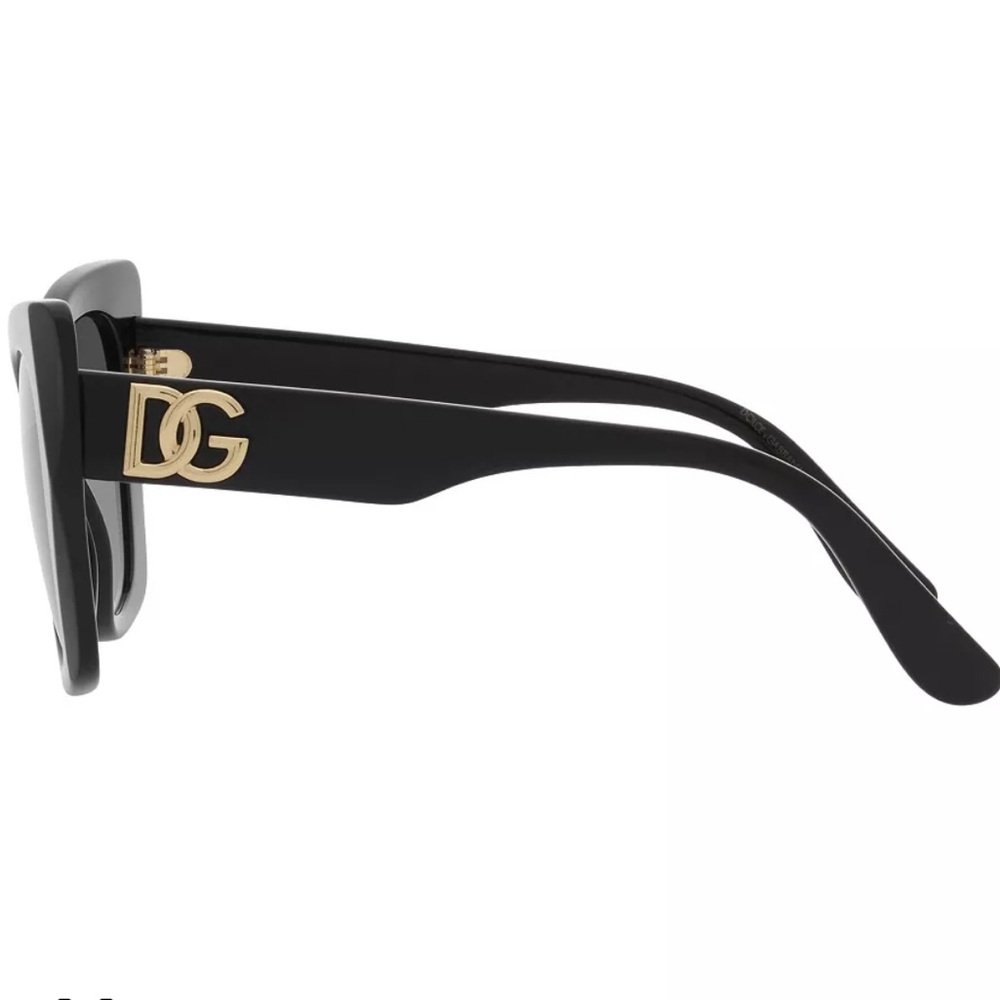 🛍️NWT Dolce & Gabbana Black and Gold Women's Low Bridge Fit Sunglasses, DG4405 - Picture 3 of 7